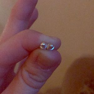 Small Silver Ball Earrings